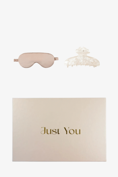 Zestaw - jedwabna opaska na oczy, klamra do włosów Dream & Shine Bridal Set