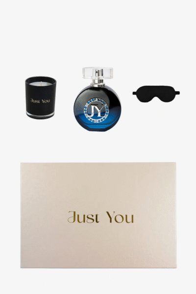 Zestaw Biznesmena - perfumy z feromonami, świeca do masażu i jedwabna opaska na oczy